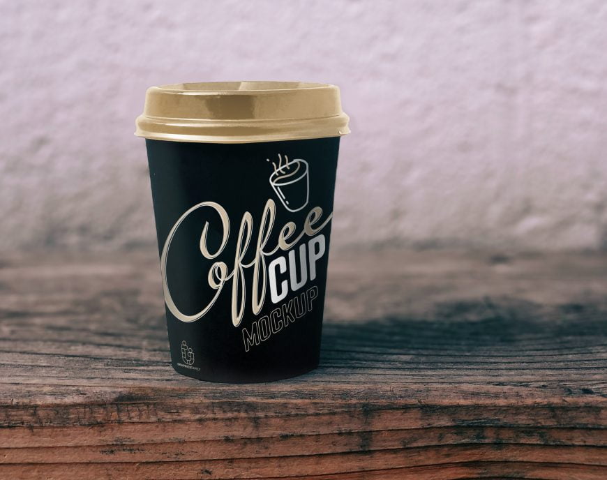Black Cup Design Mockup free