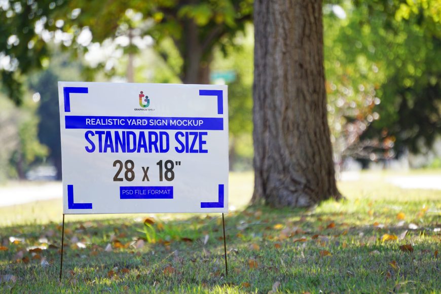Free Real Estate Yard Sign Design Mockup
