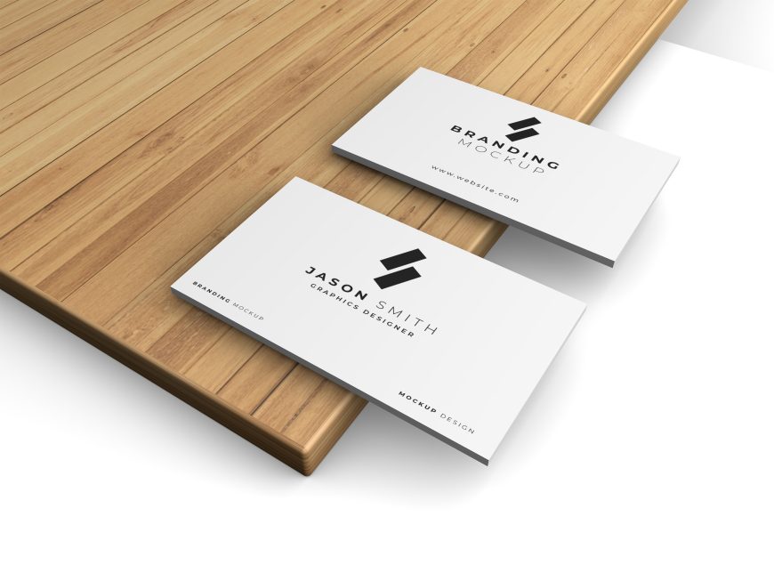 Business Card Mockup on Modern Desk