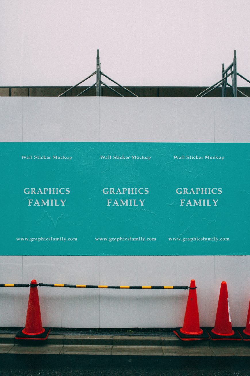 Street Wall Sticker Mockup