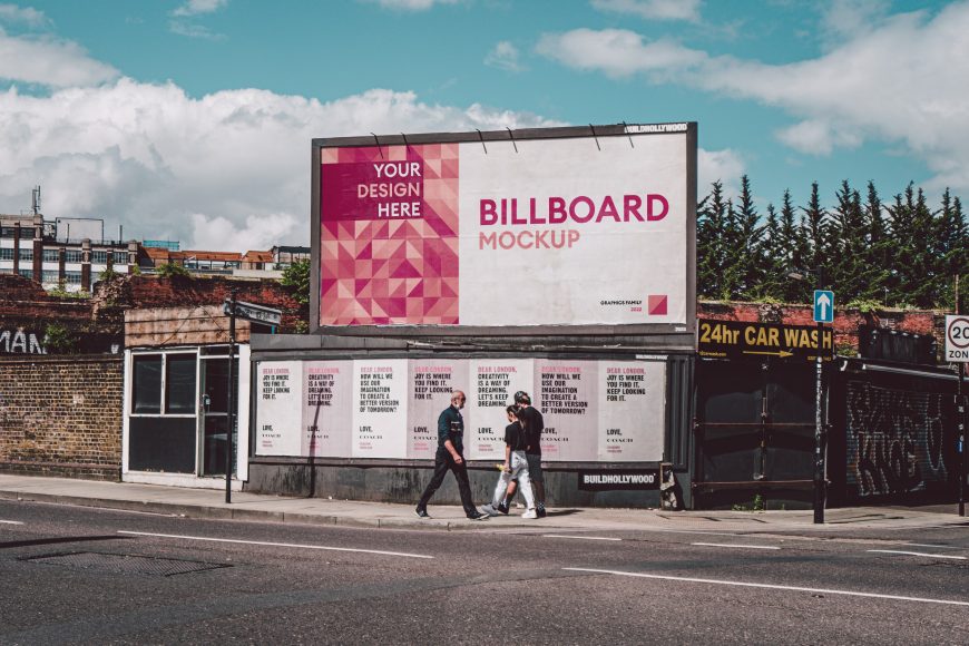 Street Billboard Mockup