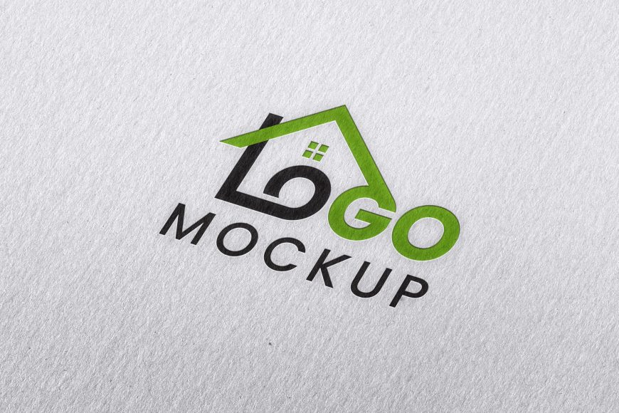 Free White Paper Logo Mockup