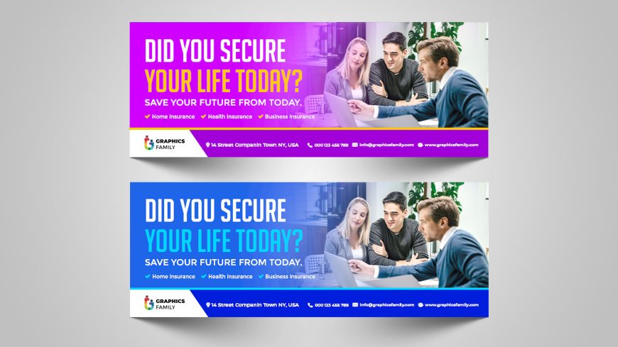 Insurance Company Facebook Cover Design